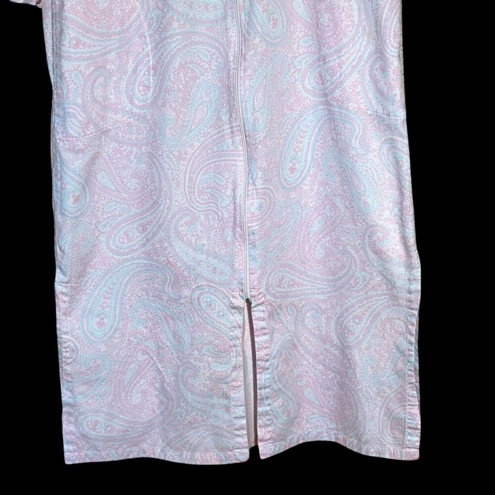 MISS ELAINE Women’s Pink Paisley Print 100% Cotton Flannel Nightgown Size S - Picture 4 of 13